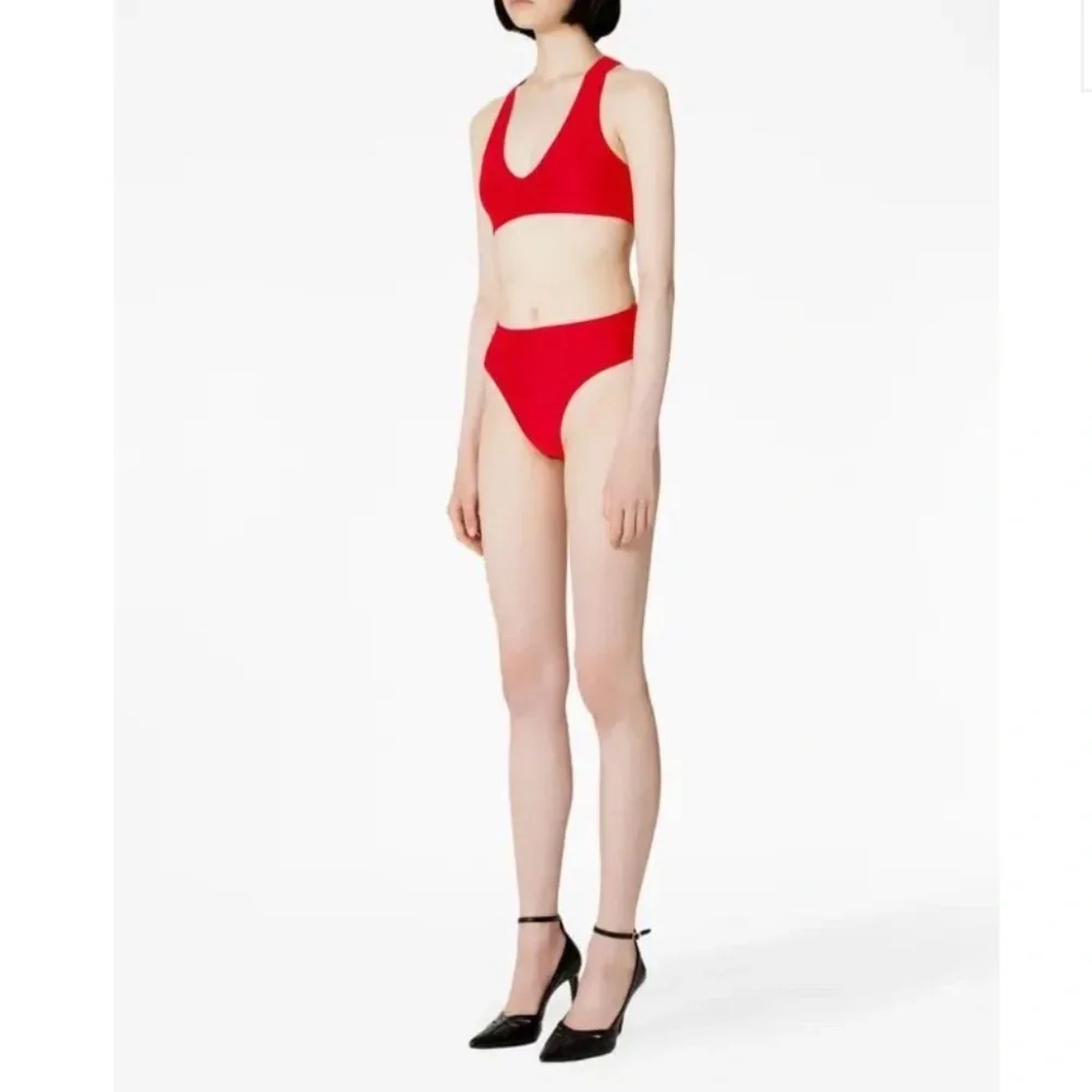 NWT Ami Paris Two Piece Red High Waist Bikini Set - XXS